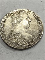 1780 Theresa Thaler Austrian Silver Coin