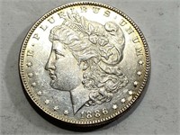 1886 p Crisp BU PL Morgan Dollar