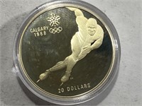 1988 Calgary Olympics 1 oz Silver Proof Round