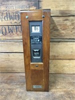 Original 6p Ticket Machine in Wooden Case