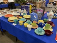 52 PIECES 1930'S-1950'S ASSORTED SOLID COLOR CHINA