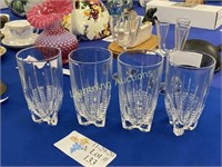 FOUR MID-CENTURY CRYSTAL GLASSES