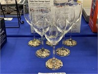 SET OF SIX ARTHUR COURT GRAPEVINE WINE GLASSES