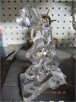 Cut Glass Crystal Monkey Paperweight