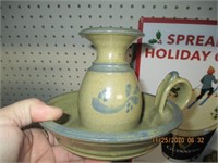 Handmade & Signed Pottery Candleholder