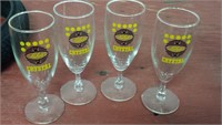 Labatts Crystal Beer Glass Lot of 4