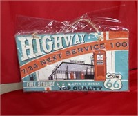 Route 66 Highway Service Metal Sign