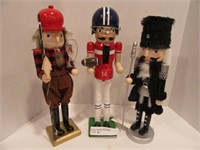 LOT OF 3 15 INCH TALL NUT CRACKERS