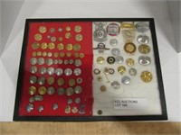 COLLECTION OF FIRE FIGHTING BUTTONS