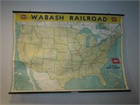 1944 WABASH RAILROAD MAP