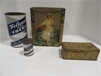 LOT OF TINS, FREE SAMPLE NEILSONS COCOA