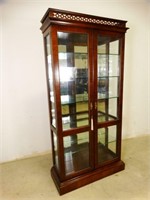 Solid, Dark Wood, Oriental Display Cabinet