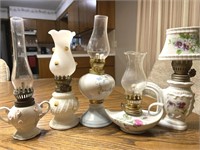 Ceramic Miniature Oil Lamps 8.5”
