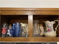 Antique Floral Pitcher, Vase, Syrup Dispenser, OU