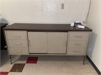 Metal Desk with Adding Machine (LOCATED IN
