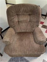 Brown Fabric Recliner (LOCATED IN BASEMENT)