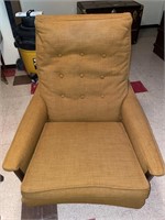Vintage Orange Fabric Chair (LOCATED IN BASEMENT)