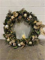 Like New 48in Gold Christmas Wreath MSRP $99