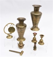 Embossed Egyptian Vases, Candle Stick Holders