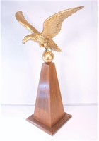 Gilt Tin Eagle on Wood Obelisk