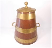 Wood and Brass Tapered Firkin