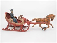 Hubley Cast Iron Horse and Sleigh Toy