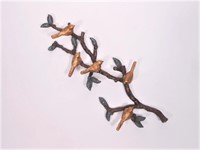 Cast Iron Birds on a Branch Wall Art