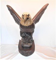 RL Blair Large Carved Wood Eagle