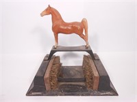 Cast Iron Boot Scraper with Aluminum Horse