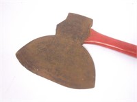 Broad Axe with Red Handle