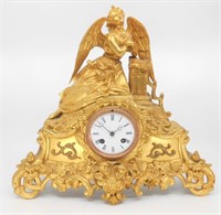 Japys Freres Gilt Figural Clock