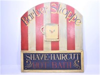 Barber Shoppe Wooden Sign