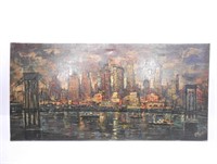 Cityscape Painting Signed V. Muscariello
