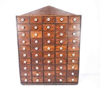 50 Drawer Oak Spice Cabinet