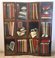 Contemporary Library Themed Room Divider Screen