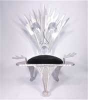 Unique Plasma Cut Aluminum Figural Chair