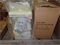 6 New old stock Lamb  blanket  blue case of 6