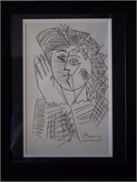 Attributed to Picasso Original Drawing COA