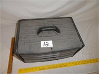 Plastic tool box w/tools-4 drawer