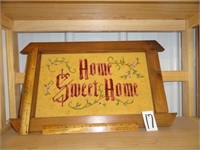 Home Sweet Home embroidered sign
