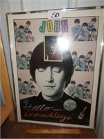 John Lennon "Beatles" framed picture