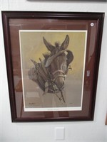 Framed Wayne Baize - Fit to be Hitched Print