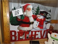 Believe in Santa sign