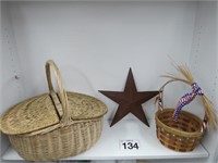 LARGE BASKET WITH LIDS REMOVED - STAR - SMALL BASK
