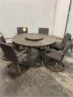 Like New Round Outdoor Dining Set MSRP $1199