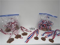 50 CHEERLEADING MEDALS W/ LANYARDS, 25 LG & 25 SM