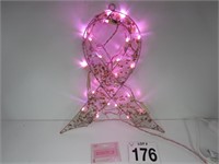 16" LIGHTED PINK RIBBON