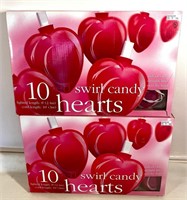 2 Packages of Swirl Candy Heart Lights