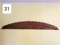 Walnut Victorian Carved Gallery Wall Rack