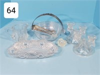 (2) Boxes of Victorian Glass Service Pieces